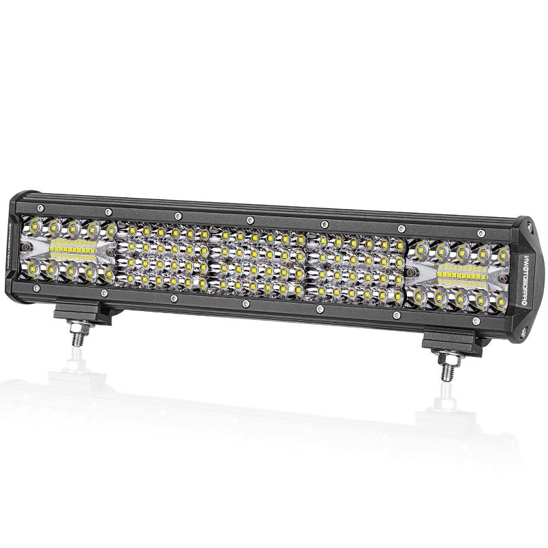 OFFROADTOWN شريط إضاءة LED مقاس 15 بوصة من OFFROADTOWN 224 واط رباعي الصفوف مع مجموعة من الأضواء الكاشفة والمائية للطرق الوعرة لسيارات الشاحنات والبيك أب فورد ATV UTV SUV - Image 1